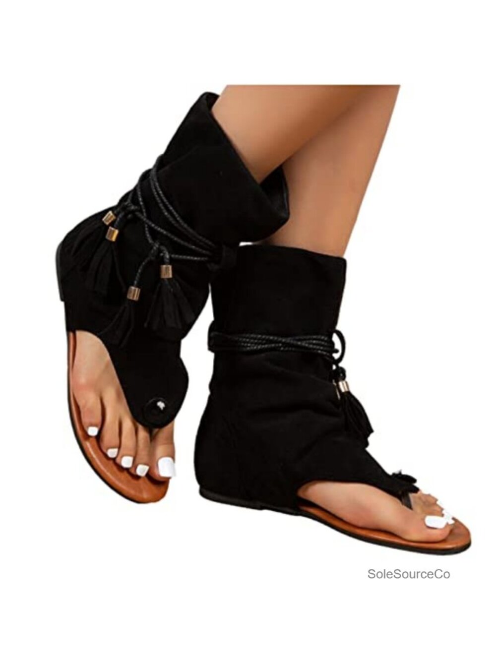 Bohemian Clip-Toe Fringe Gladiator Flat Sandals